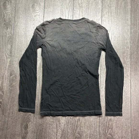 True Religion Light Black Long Sleeve Shirt Womens 1 Medium Designer - Picture 5 of 8